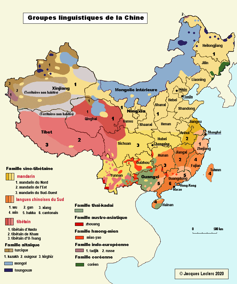 Chine groupes ling map